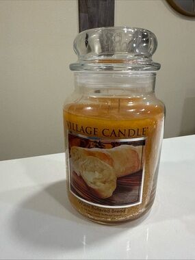 Village Candle Warm Buttered Bread Large Jar Candle - Amber